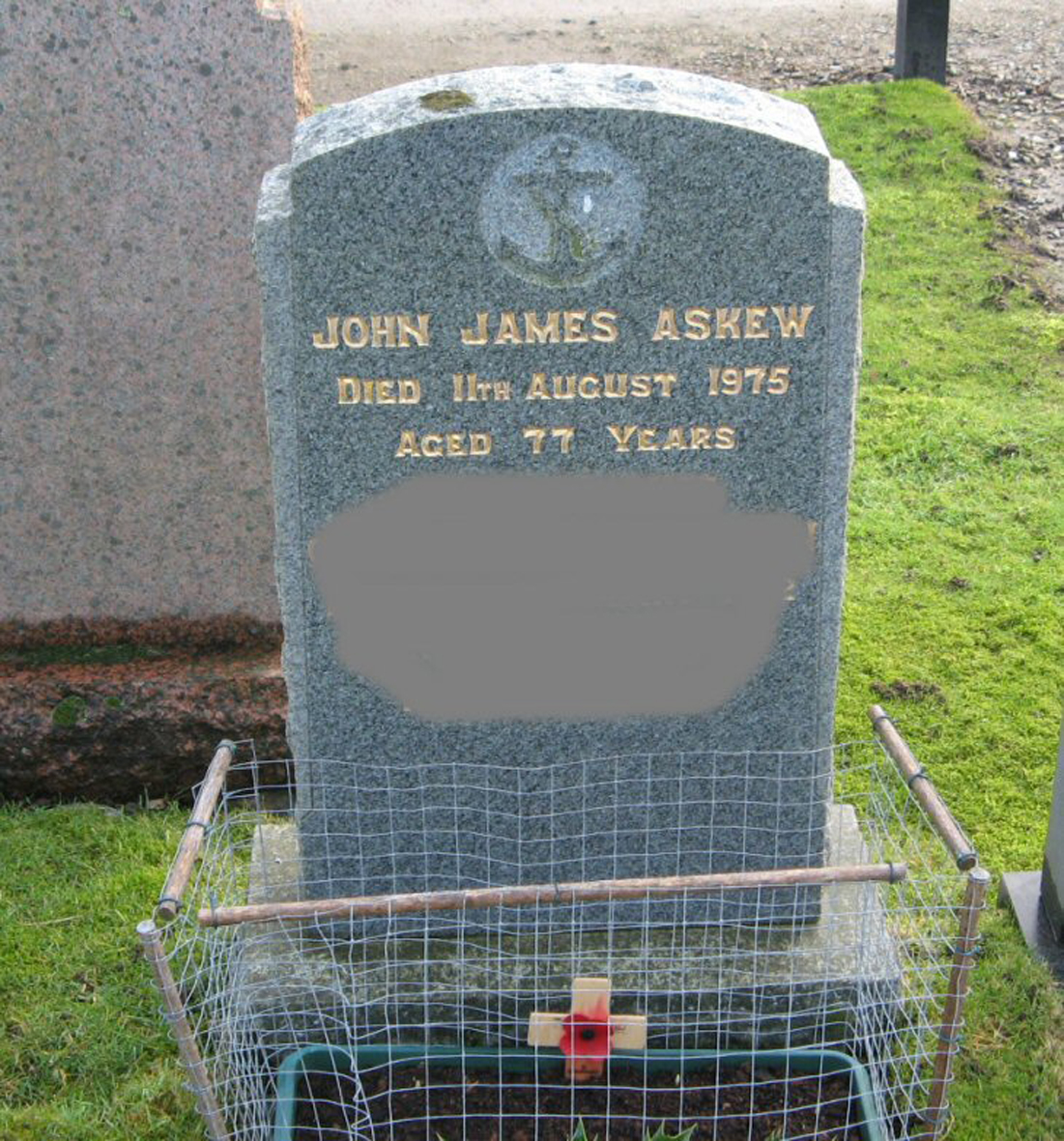 Photo of headstones/John James Askew died 1975 MI Rosskeen